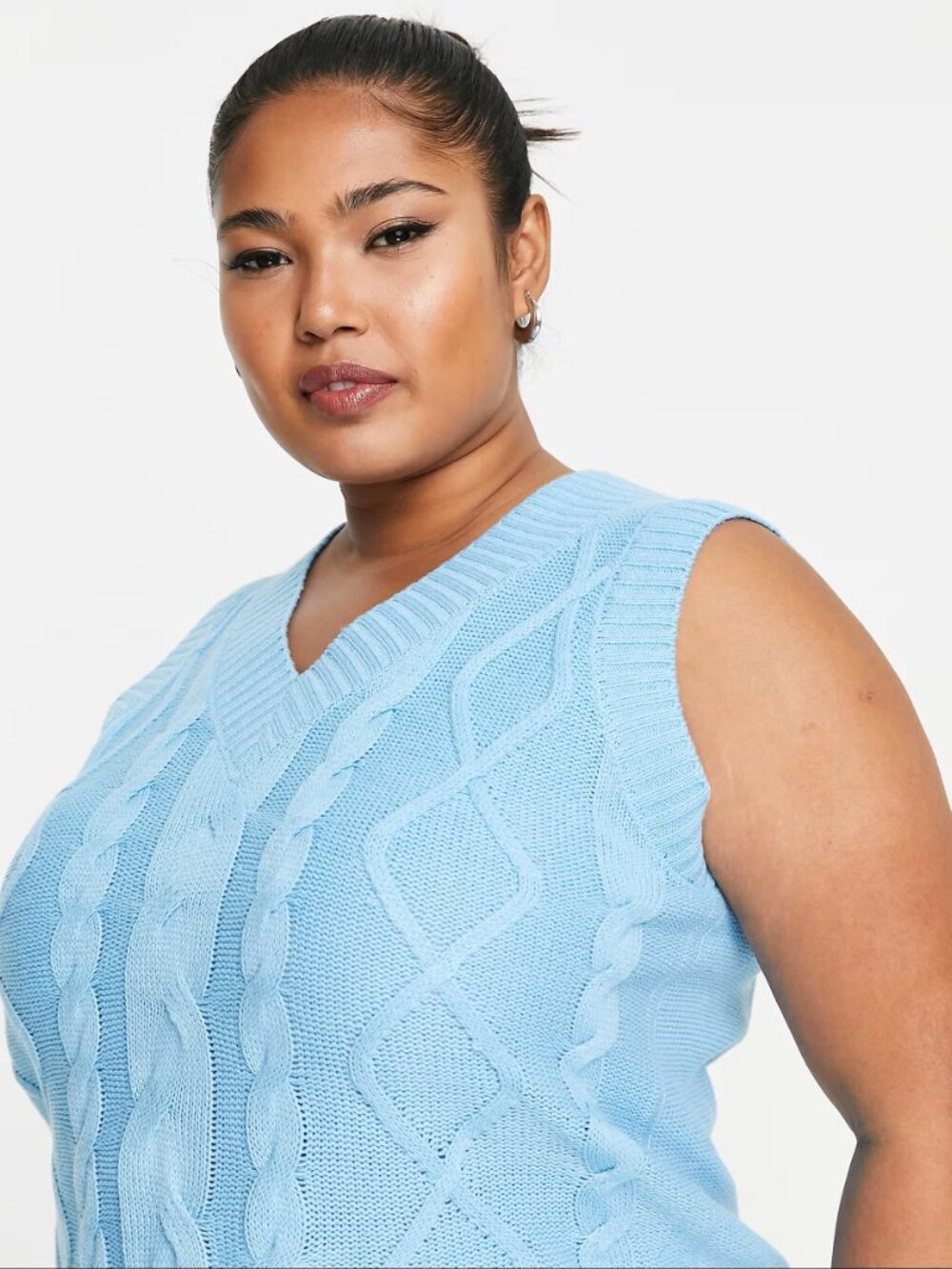nwt YOURS Blue Cable Knit Sweater Vest, Plus Size (US 22-24)